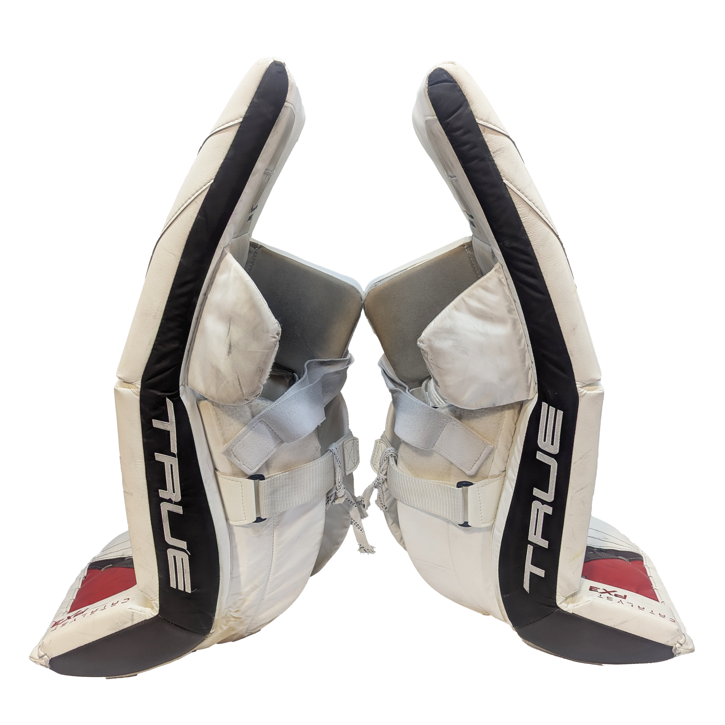 True Catalyst PX3 - Jambières de gardien de but Pro Stock d'occasion (blanc/rouge/marron)